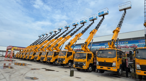 Shenbai Aerial Work Platform Trucks Ready for Global Export