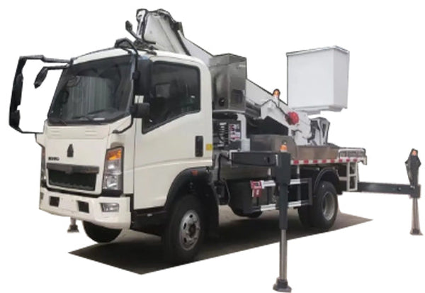 Howo 12-18 meters 4 x2 telescopic boom high-altitude working platform truck