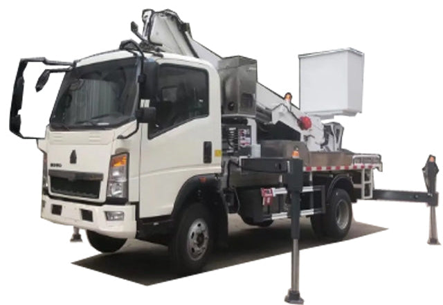 Howo 12-18 meters 4 x2 telescopic boom high-altitude working platform truck
