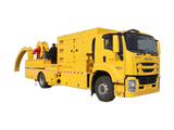 Large flow remote water supply and drainage rescue vehicle