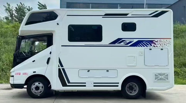BYD T5 flat-roof motorhome with overcab bed