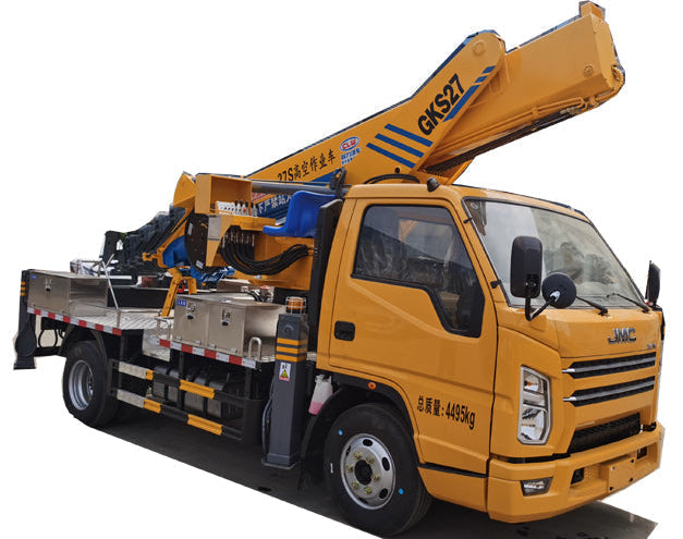 27meters  JiangLing 4 x2 telescopic boom aerial working vehicle