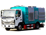 Dongfeng 4x2 road vacuuming truck 1 square water tank 4 square dustbins